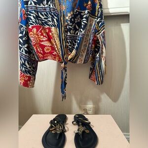 Rachel Zoe Colorful Patchwork Blouse